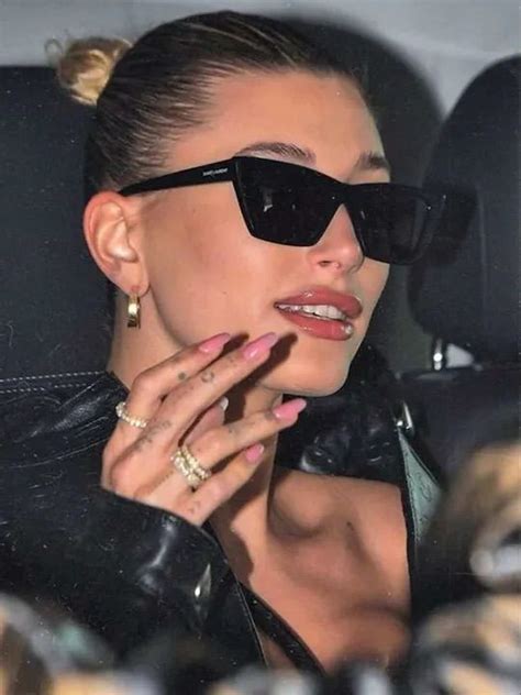 hailey bieber celine sunglasses|hailey bieber ysl sunglasses.